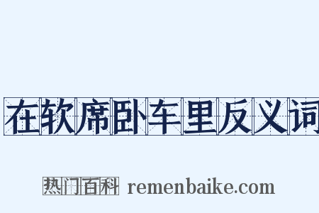 在软席卧车里反义词是什么意思的图片